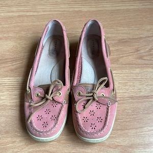 Women’s Sperry Angelfish Boat Shoes- Size 8, perfect condition, hollow flowers